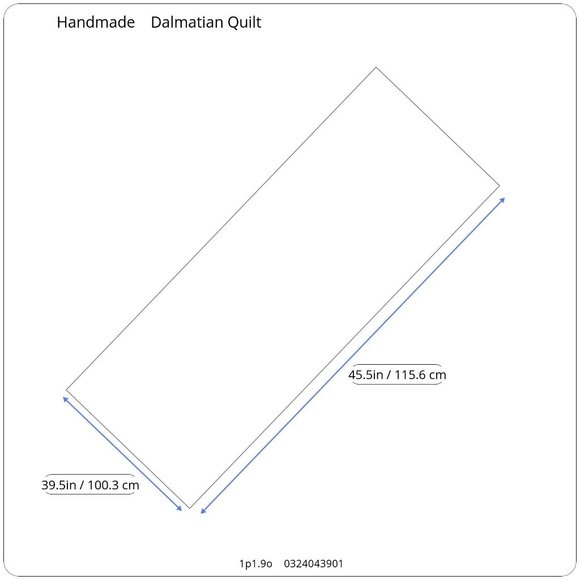 Handmade Hand Crafted Dalmatian Dog Lover Patchwork Granny Square Quilt 45 X 39 - Picture 10 of 10
